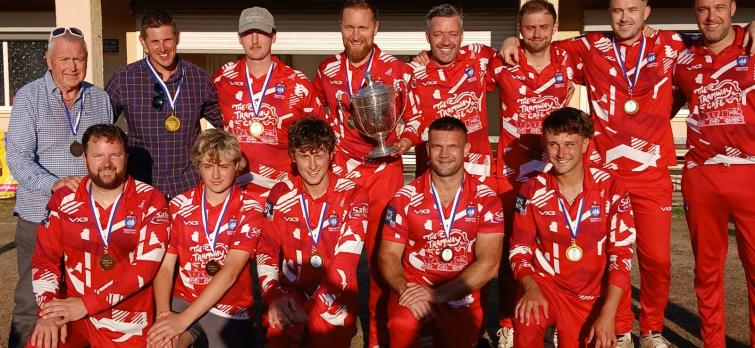 Saundersfoot - delighted champions of Pembrokeshire Cricket